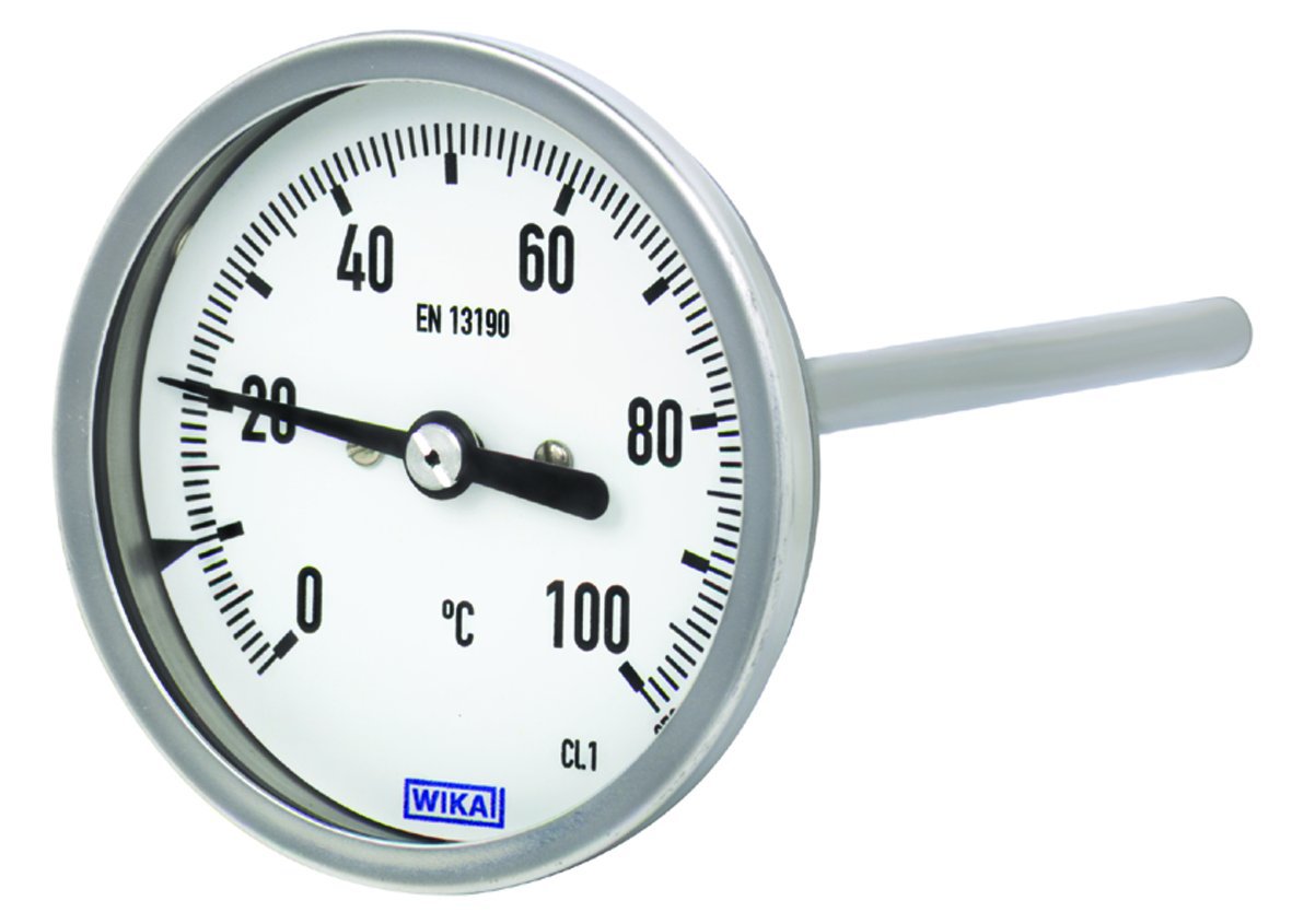A54 - Thermomètre bimétallique industriel inox diamètre 100